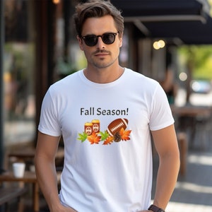 Fall Season Tee | Unisex Heavy Cotton Tee | Fall and Football Tee | Football and Beer Tee | Football and Beer Lover Tee