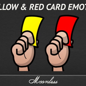 Pack d'emotes de carte jaune et rouge - Téléchargement instantané de fichier numérique PNG - Twitch Stream Football Soccer Sports Graphic