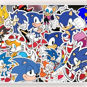 Sonic the Hedgehog Sega Sticker Pack 1in 10/25/50/100PC Glossy/holographic  Waterproof Video Game Decals for Laptop, Phone, Waterbottle, Car 