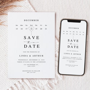 Save The Date Template Digitaler Hochzeitseinladungskalender Speichern Sie das Datum einladen Download Bearbeitbar Speichern Sie das Datum Canva Evite Druckbare Einladung