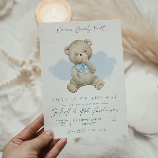Teddy Bear Invite Etsy
