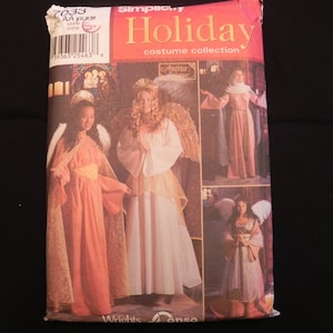 Simplicity Holiday Mönster 7033, Maria och 3 Änglar kostymer Storlek XS, S, M