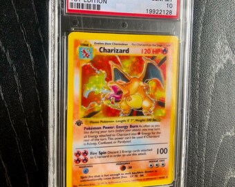 Charizard 1st Edition Shadowless 4/102 | Slabbed / Display Case | Holo | Base Set | English TCG Pokemon Holy Grail | PROXY card HANDMADE