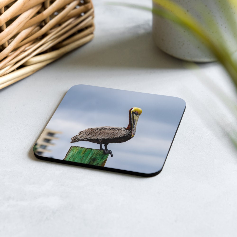 Cork-back coaster - Pelican