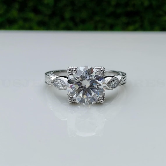 Art Deco Antique Engagement Ring, Ct Ethical European Diamond