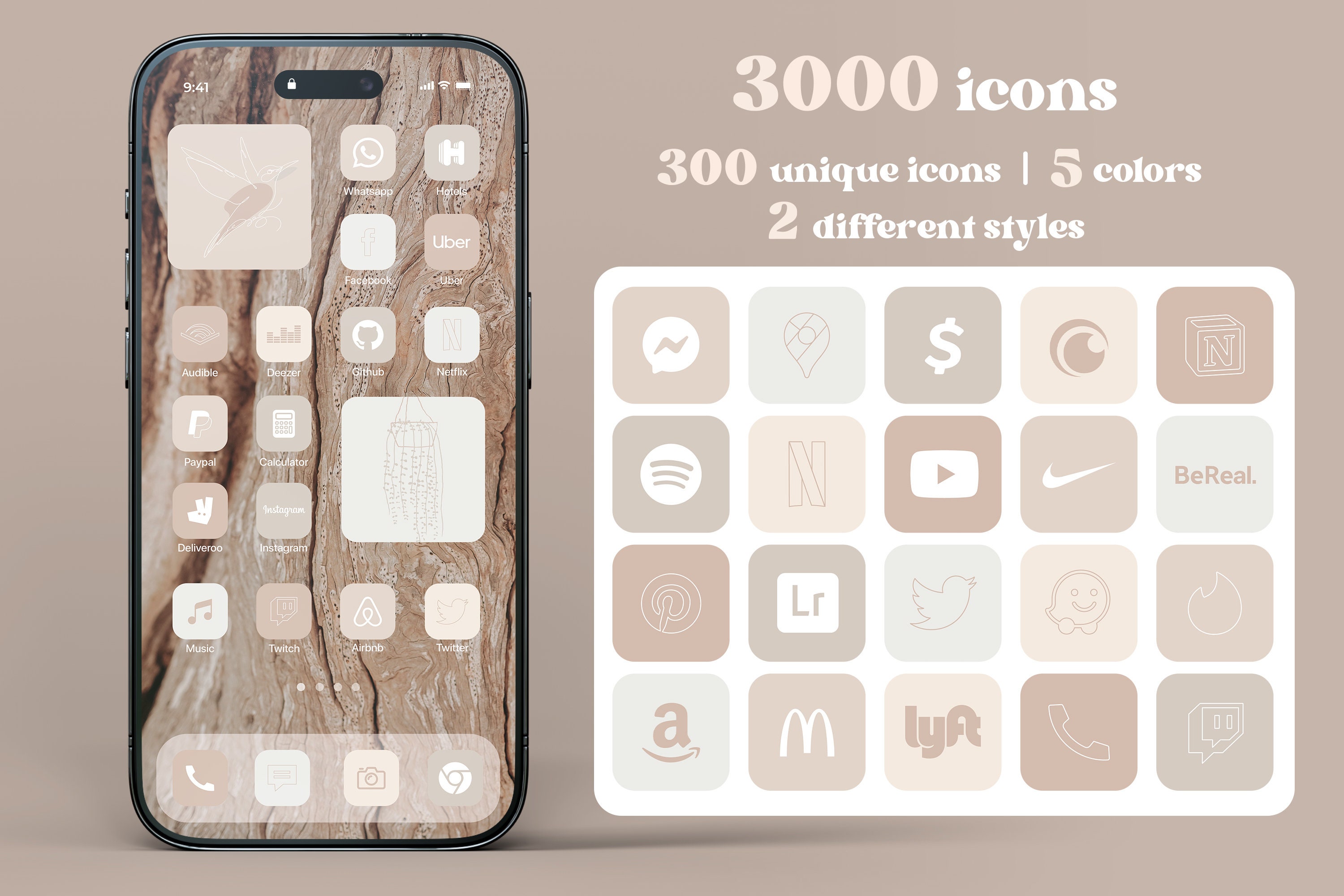 Ios Photo Icon Colors BEIGE- Ios Icons Pack | iPhone IOS 17 App Aesthetic | Minimalist | 3000 ...