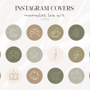 Couvertures de surbrillance Instagram vert naturel, icônes d’histoire IG d’art en ligne boho, faits saillants de couleur verte esthétique, couverture d’icône de surbrillance de style de vie