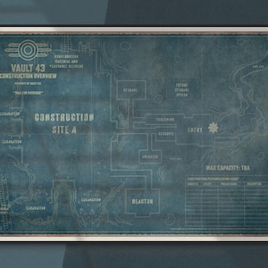 Vault vintage blueprint - Fallout fanart
