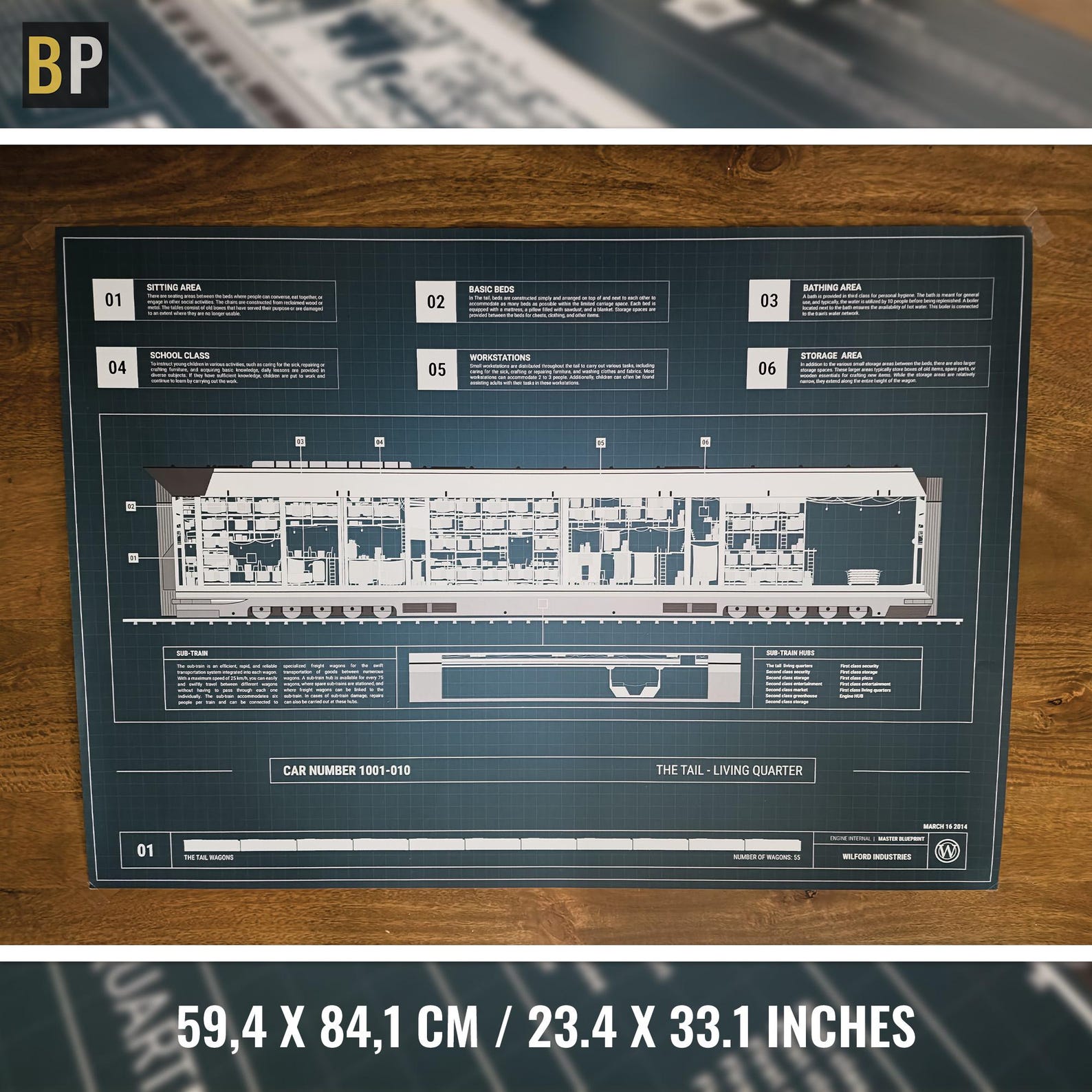 Train Wagon Blueprint - Snowpiercer Fanart - Etsy