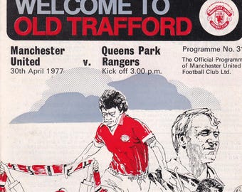 Vintage United Bewertung Magazin / Programm Manchester United V Queens Park Rangers (QPR), englische Football League Abteilung 1, 30