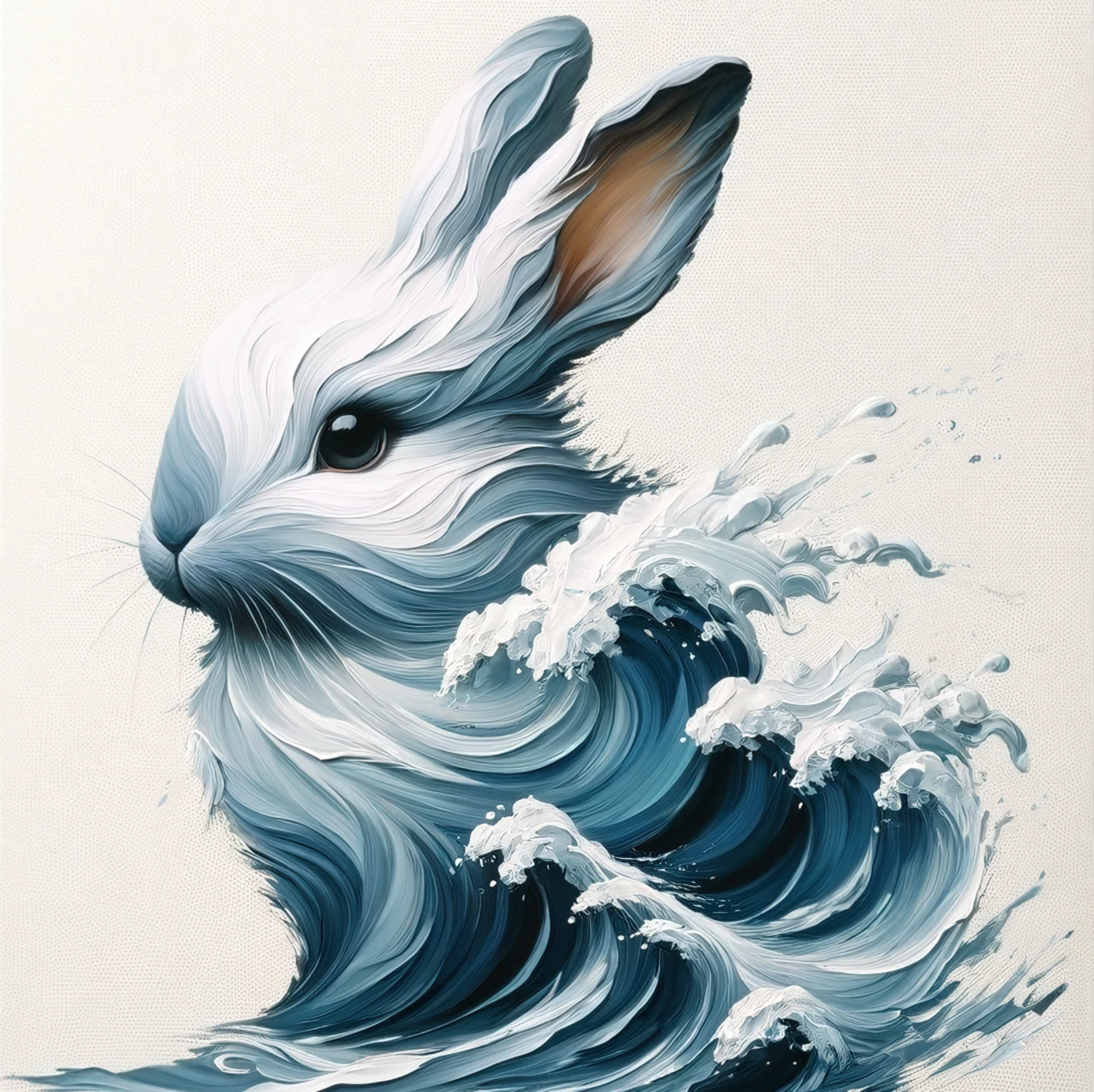 Bunny Rabbit Artwork 4-pack the Four Elements Digital - Etsy