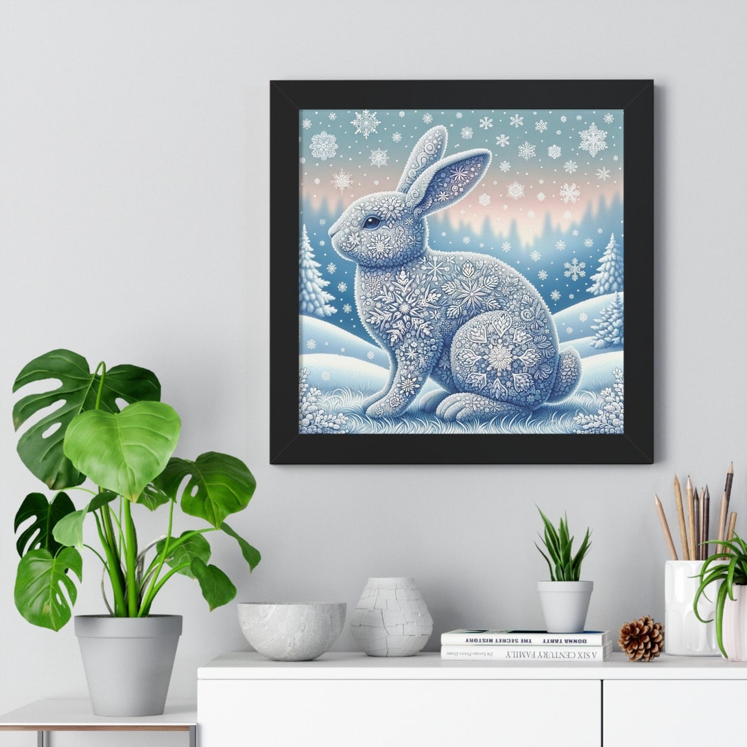 Bunny Rabbit Artwork - Blizzard Bun - Digital Download for Printing on ...
