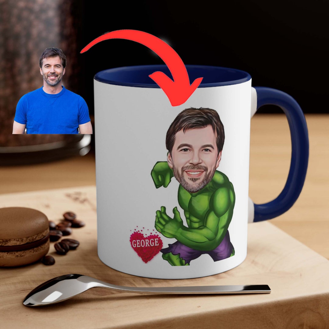 Taza Personalizada De Dibujos Animados De Papá Superhéroe Etsy España