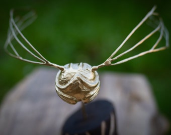 Hand Carved Wooden Golden Snitch - Harry Potter