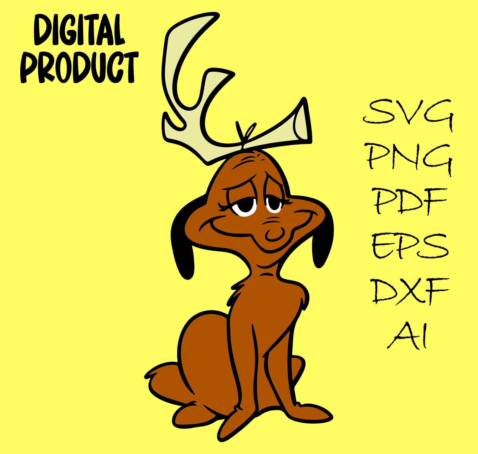 Max Svg Layered Item Grinch Dog Cricut Vector Cut File Svg, Png Dxf Eps