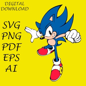 Sonic The Hedgehog Svg Png Pdf Eps Ai | Sonic Svg Layered Item