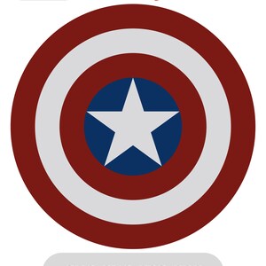 キャプテン・アメリカ エンブレム レイヤード ファイル SVG | Cricut ベクター | カット ファイル