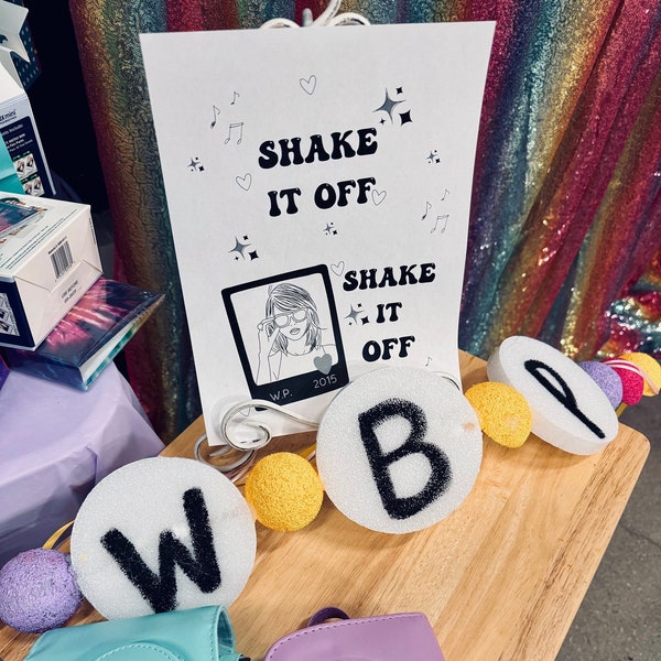 Shake It Off Taylor Swift Themed Party Decor Digital Download (editable)
