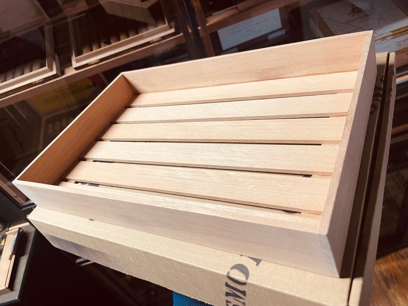 Spanish Cedar Cigar Trays. Great for any cabinet or desktop humidors. (1.8"-2" tall) stackable image 1