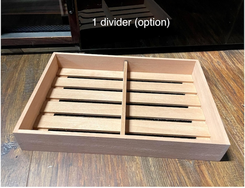 Spanish Cedar Cigar Trays. Great for any cabinet or desktop humidors. (1.8"-2" tall) stackable image 2