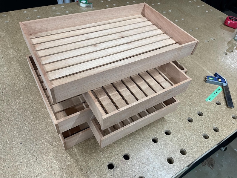 Spanish Cedar Cigar Trays. Great for any cabinet or desktop humidors. (1.8"-2" tall) stackable image 9