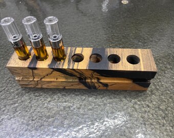 Exotic Black & White Ebony 510 Vape Cart Stand