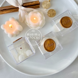 Candela personalizzata per baby shower, regalo di candela per baby shower, candela di compleanno per bambini, bomboniere di candele di benvenuto per bambini, bomboniere di candele con orsetto di peluche