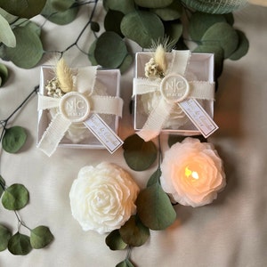 Bomboniera per matrimonio con candela di peonia, regalo di candela per matrimonio, bomboniera per candela di battesimo, bomboniera per candela di laurea, bomboniera per candela di fidanzamento, bomboniera per candela di peonia