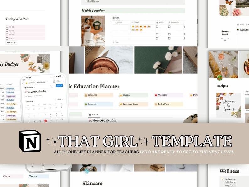 Digital Teacher Planner Notion Template Academic & Lesson Etsy