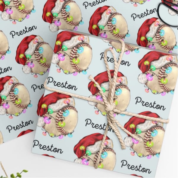 Baseball Wrapping Paper Etsy