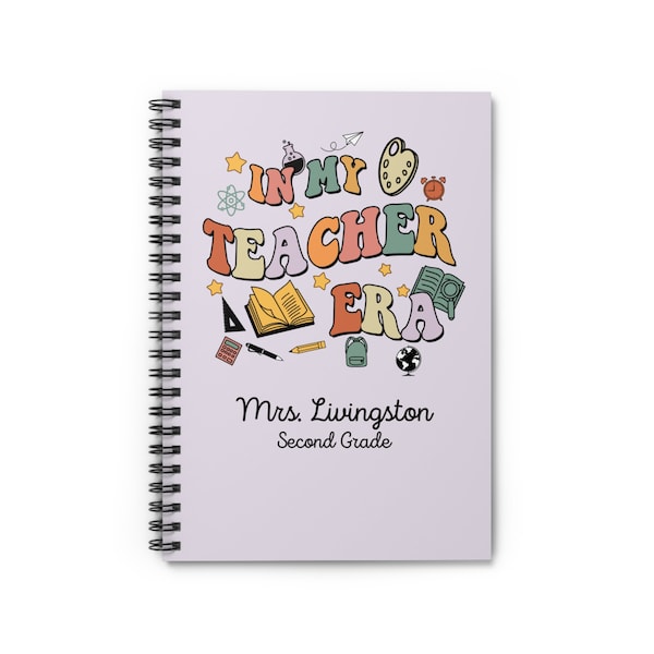 In My Teacher Era Personalized Teacher Notebook | Teacher Gifts