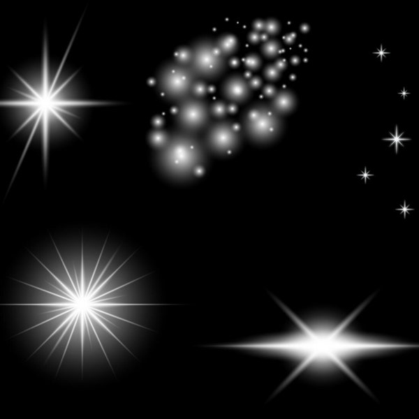 Radiant Glow Clipart Collection: Transparent Background Image Illustrations with Illuminated Star Shine Overlay