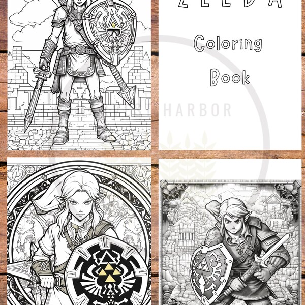 Legend of Zelda Coloring Pages - Etsy