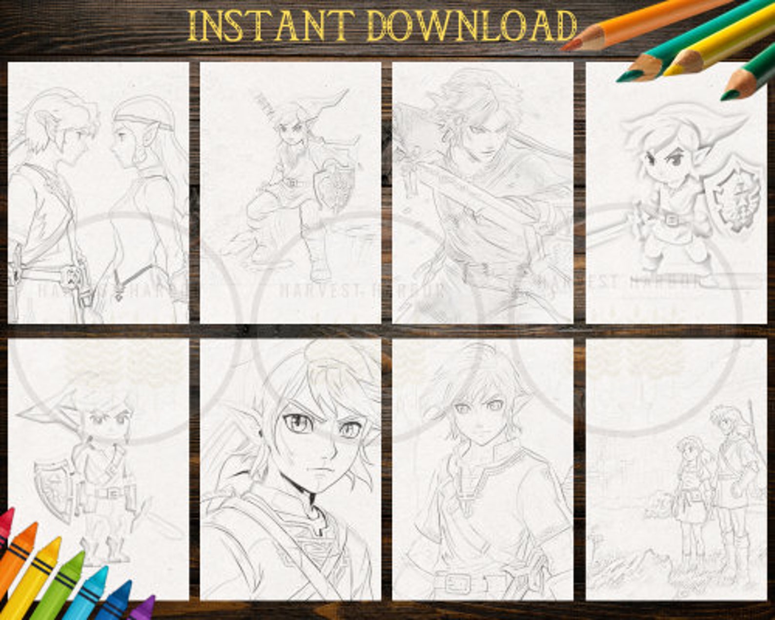 Engaging Legend of Zelda Coloring Pages: Link, Zelda, Triforce Coloring ...