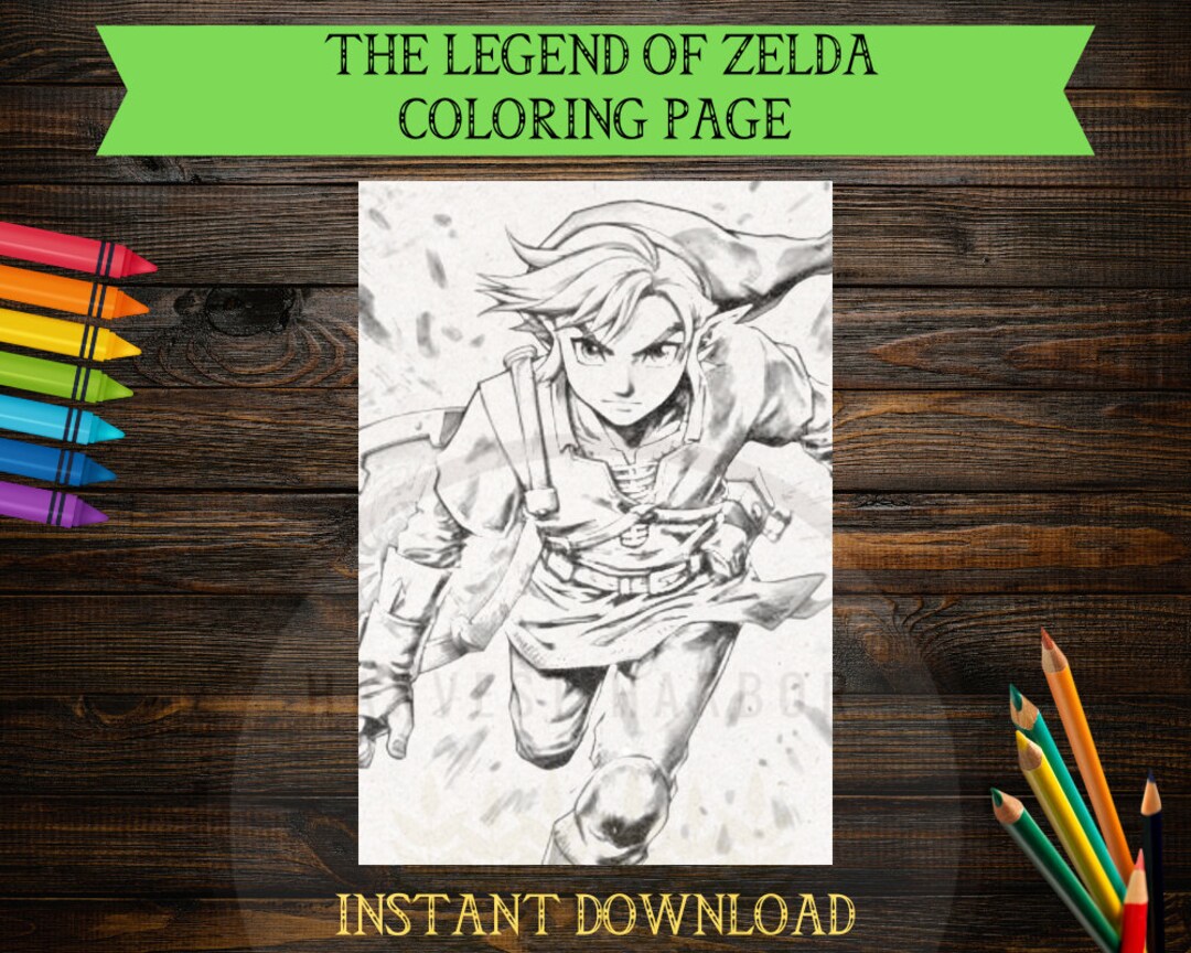 Fun Past Time Legend of Zelda Coloring Pages, Link Princess Zelda