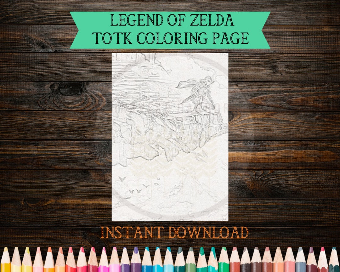 Fun Past Time Legend of Zelda Tears of the Kingdom Coloring Pages ...