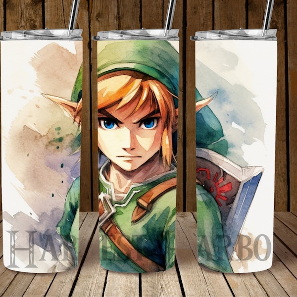 Legend of Zelda Tumbler Wrap PNG Sublimation Prints | Link Tumbler Template | #Zelda Tumbler Wrap #Zelda Tumbler, Princess Zelda, Link