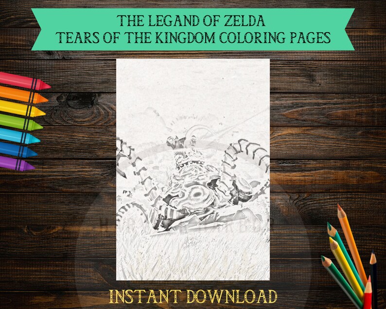 Fun Past Time Legend of Zelda Tears of the Kingdom Coloring Pages, Engaging Link Totk Triforce ...