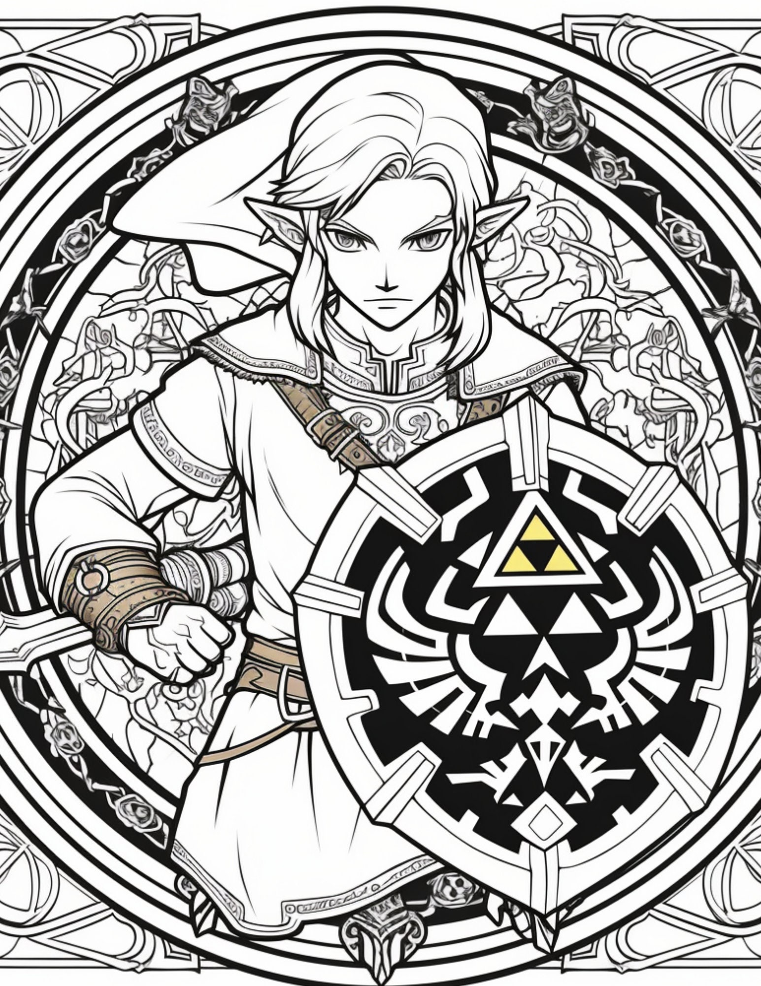 Fun Past Time Legend of Zelda Coloring Pages, Link Princess Zelda ...