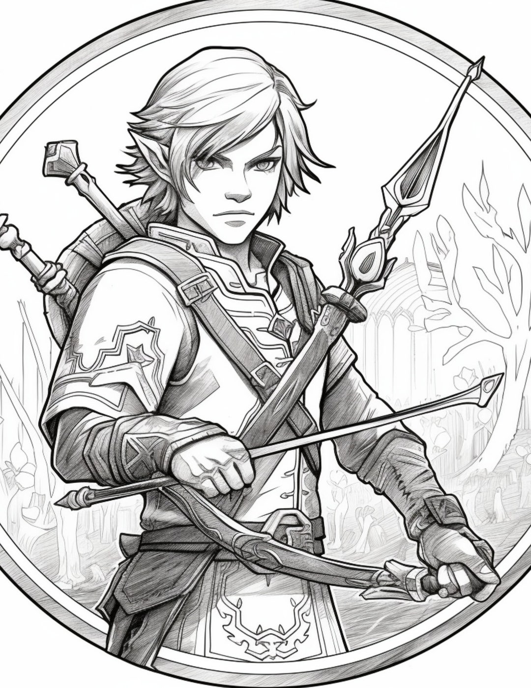 The Legend of Zelda. Coloring Book Pages Printable Pages for - Etsy