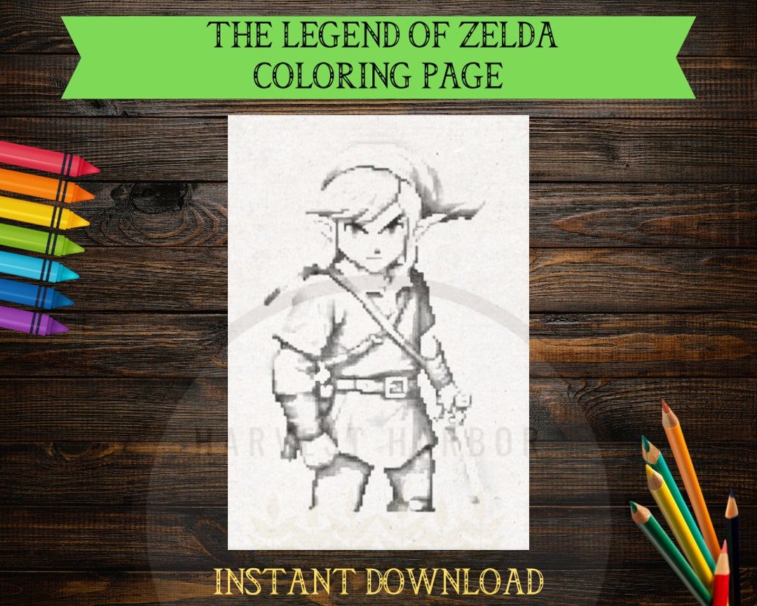 Engaging Legend of Zelda Coloring Pages, Great Looking Link Princess