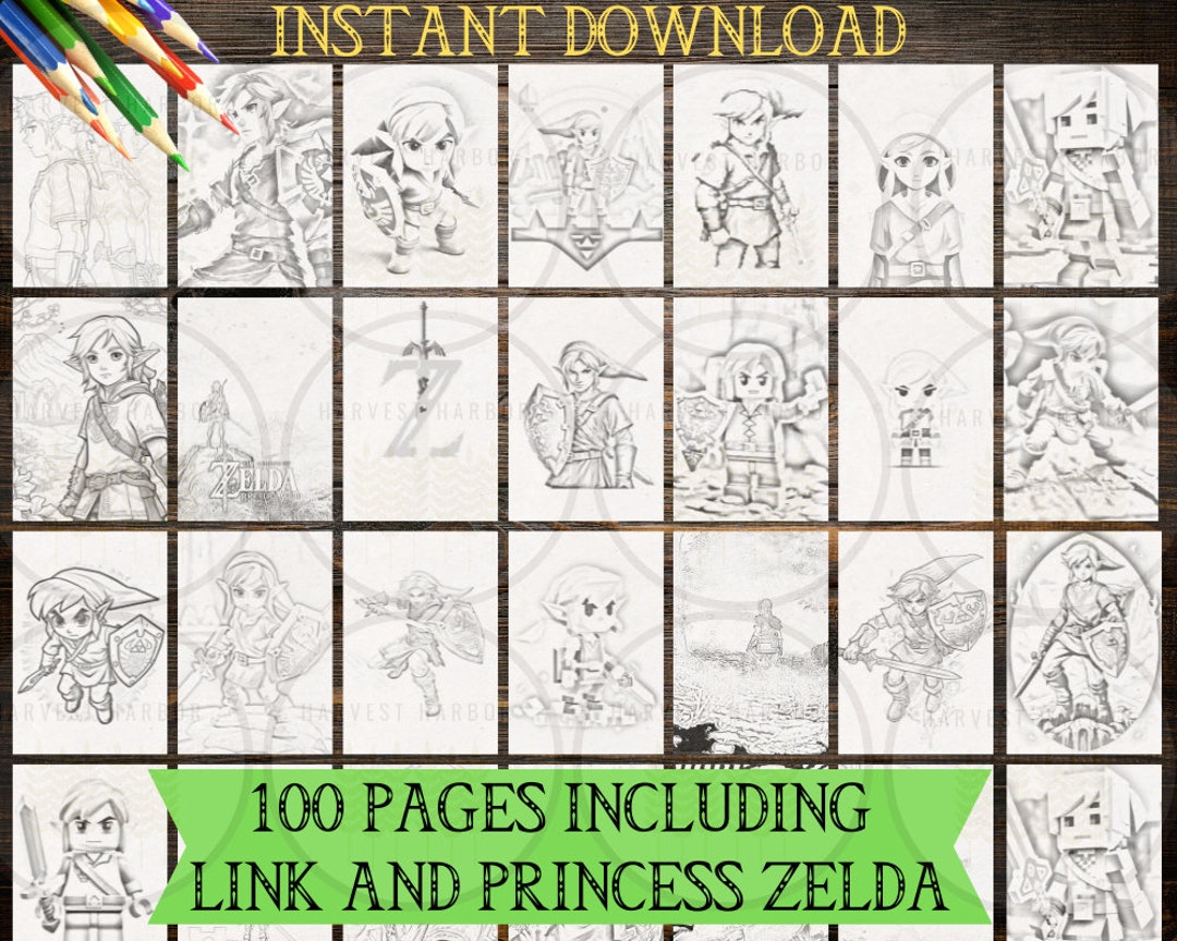 Zelda Coloring Pages, the Legend of Zelda Activity, Loz Printable PDF