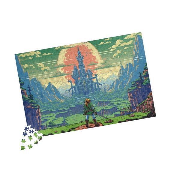 Legend of Zelda Tears of the Kingdom 16 Bit Jigsaw Puzzle 120, 252,  500-piece Great Gamer Gift Free Shipping zelda Puzzle loz Jigsaw 