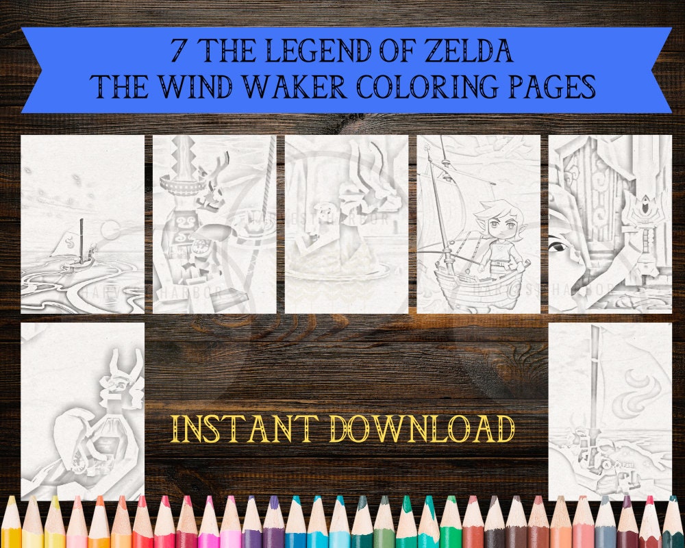 Explore the Legend of Zelda the Wind Waker Coloring Pages 7page