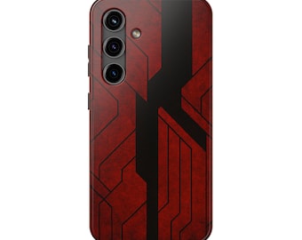 Cyber punk red and black Tough phone case Cyberpunk Phone Case for Samsung cyberpunk 2077 bumper case Gaming Samsung case cyberpunk case