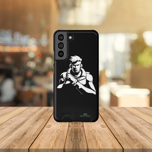 Capa para celular Samsung com porta-cartões inspirada em jogos battle royale, resistente a impactos, magsafe, brilhante ou fosca, fina, presente Samsung S22 S21