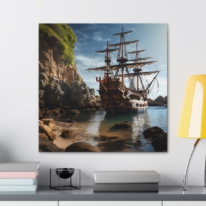 PIRATE SHIP PICTURE Canvas Gallery Wraps