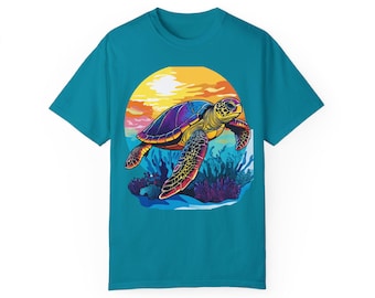 SEA TURTLE Ocean Life Unisex Garment-Dyed T-shirt
