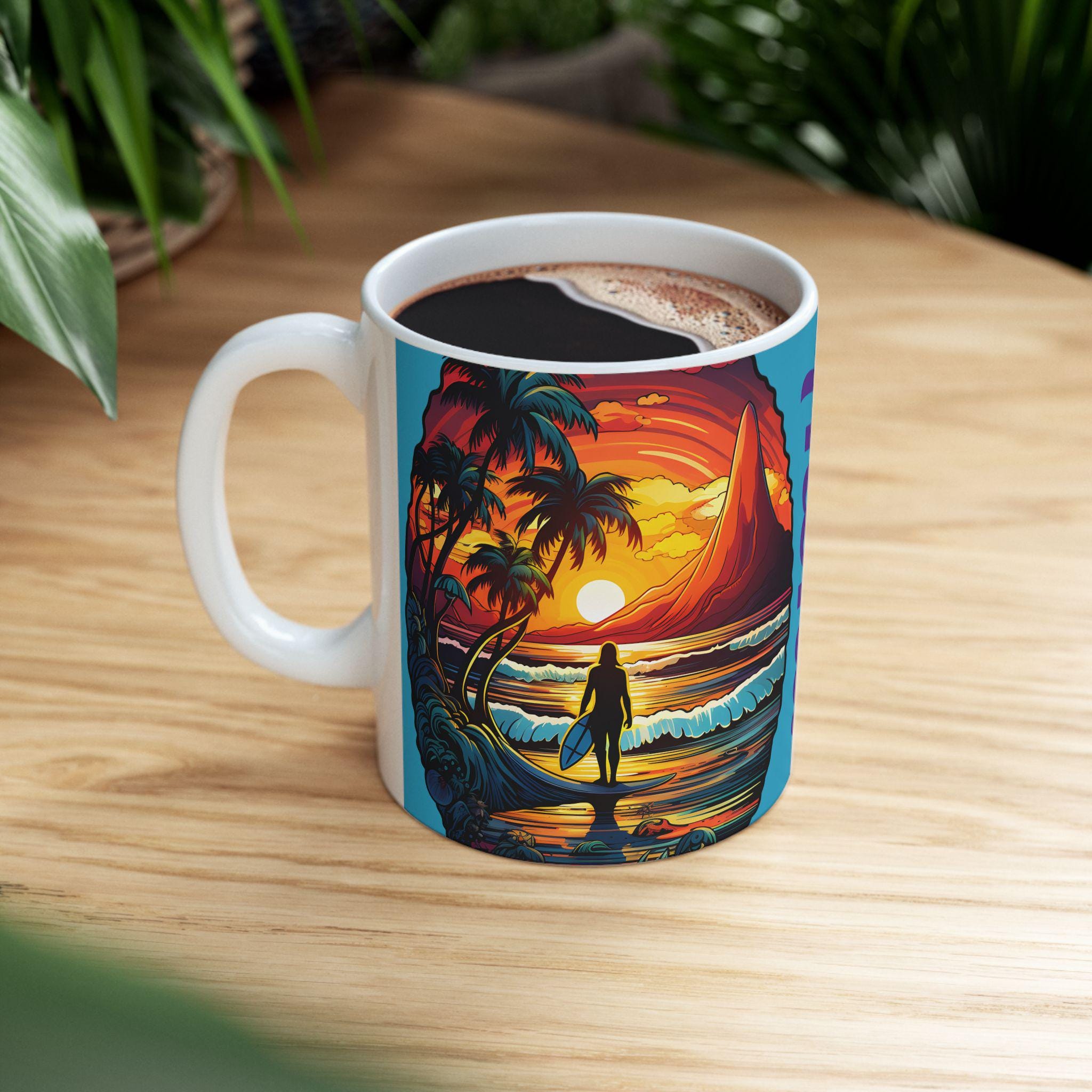 Aloha Hawaiian Surf Ceramic Mug 11oz - Etsy