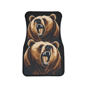 Snarling Bear Car Floor Mats, 1pc